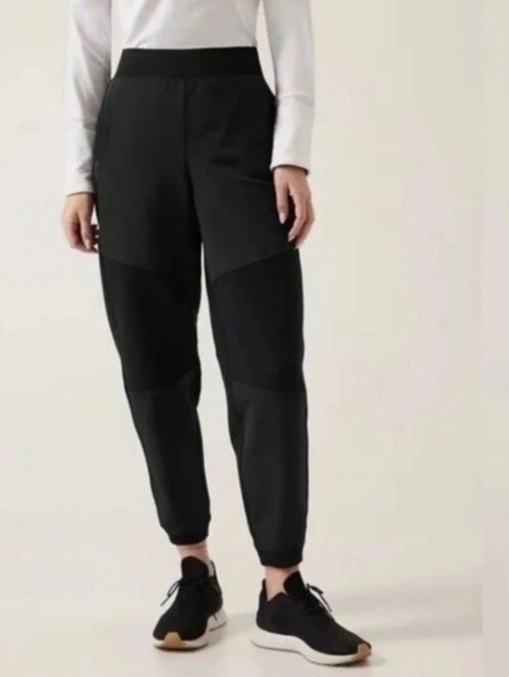 Athleta Black Distance Jogger Leggings Women's Size LT